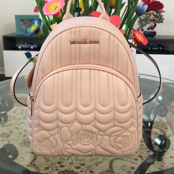 Michael Kors Handbags - Michael Kors Abbey MD Backpack Leather 5384